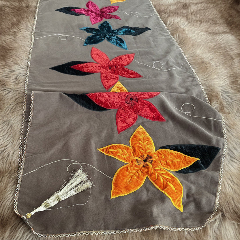 Handmade quilted patchwork table runner/bed runner