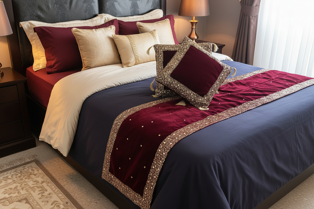Maroon Valvet Cushion