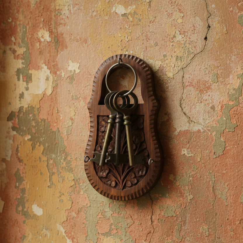 Handcrafted wooden key holder