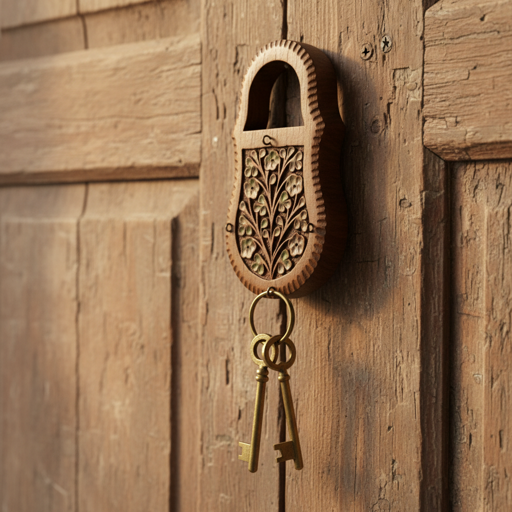 Handcrafted wooden key holder