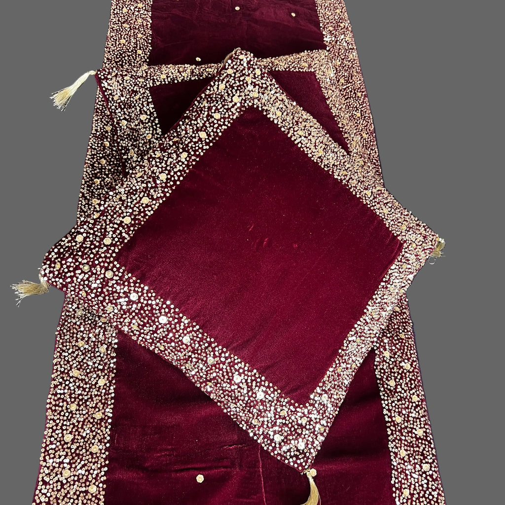 Maroon Valvet Cushion