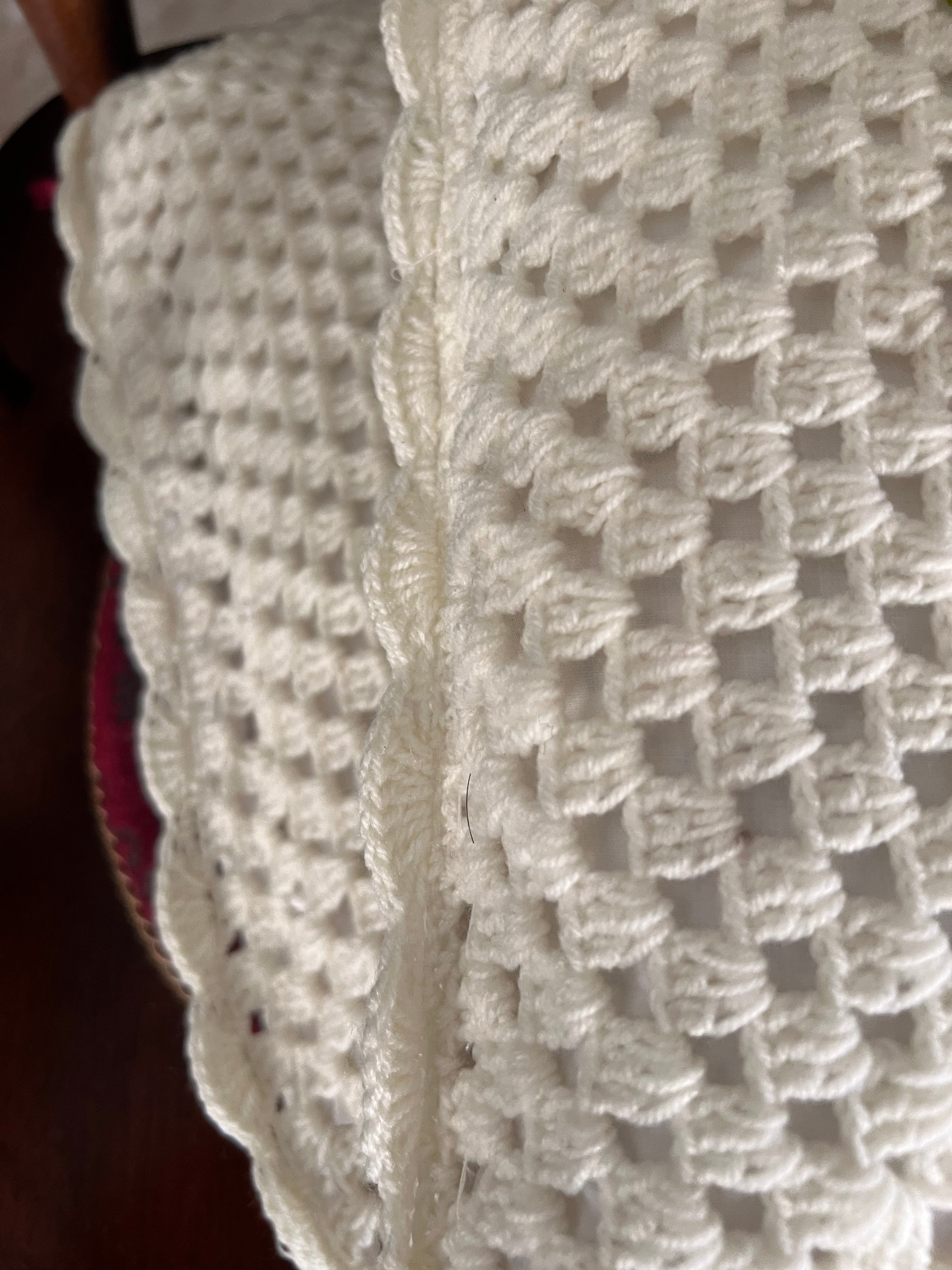 Handmade 3D crochet rose cushion cover- 1 Pc